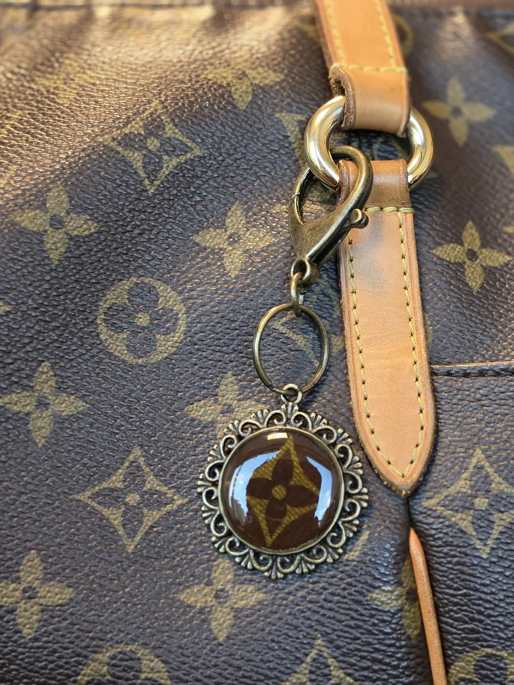 Louis Vuitton Handmade Monogram Keychain Charm.